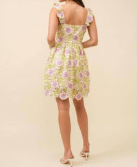 Just Me - Cactus Flowers Mini Dress
