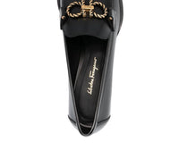 Salvatore Ferragamo Women's Gancini Block-heel Loafers in black - women's flats - view 217