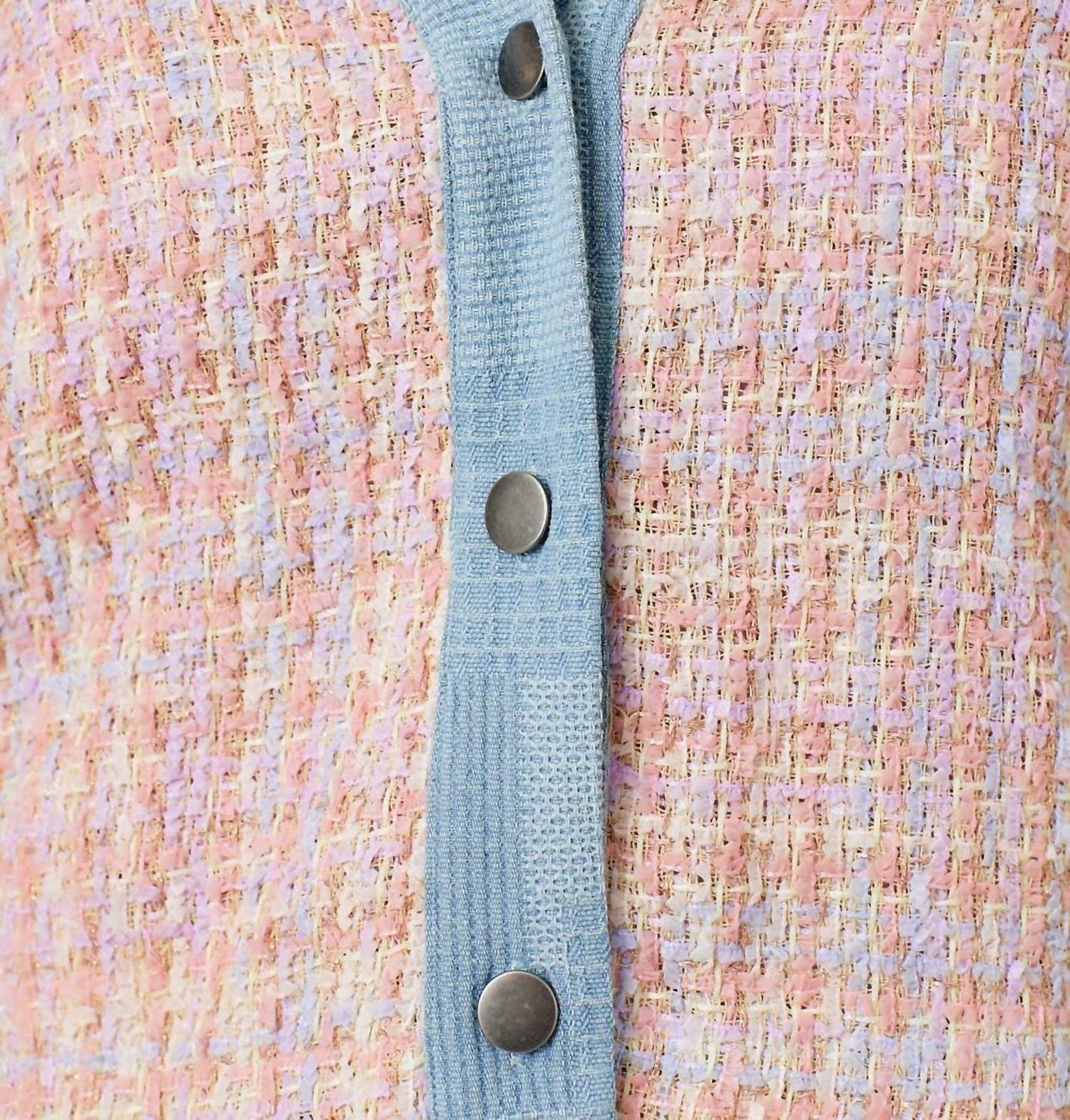 Mystree - Mixed Feelings Denim & Tweed Jacket