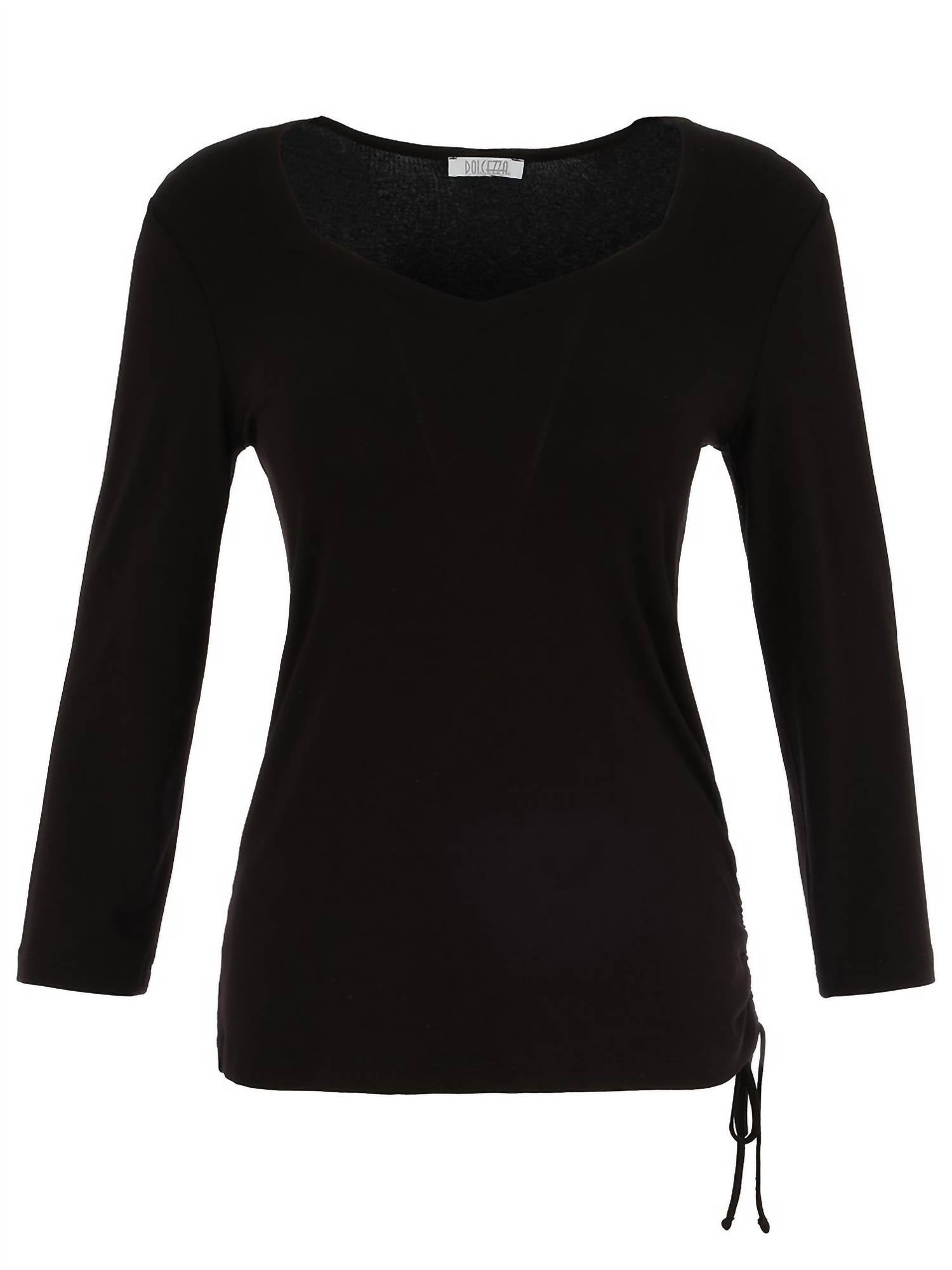 Dolcezza - Women's Ruched Side Tie Top