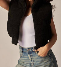Upmost - Cool- Cropped Sherpa Vest