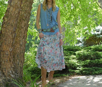 TASHA POLIZZI Shila Midi Skirt in blue - women's skirt