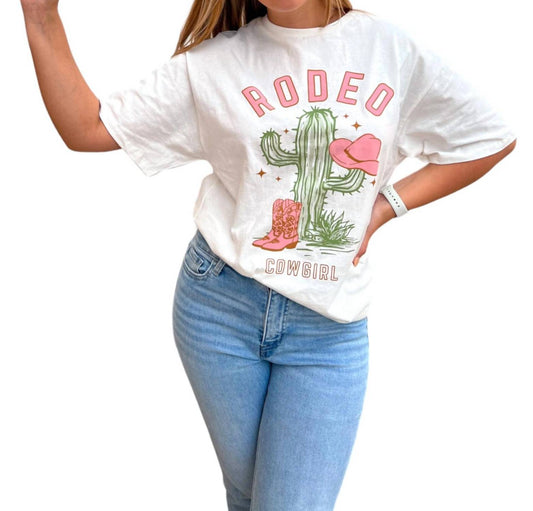 Rodeo Cowgirl Cactus Graphic Tee