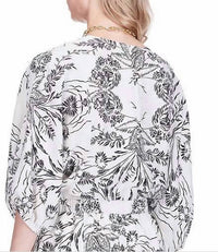 Joy Joy Gored Crew Neck Top in ink blossom - women's blouse - alternate view