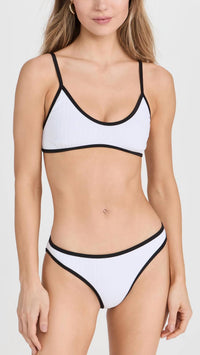 SOLID & STRIPED Rachel Bikini Top in marshmallow - women's swimwear - view 4