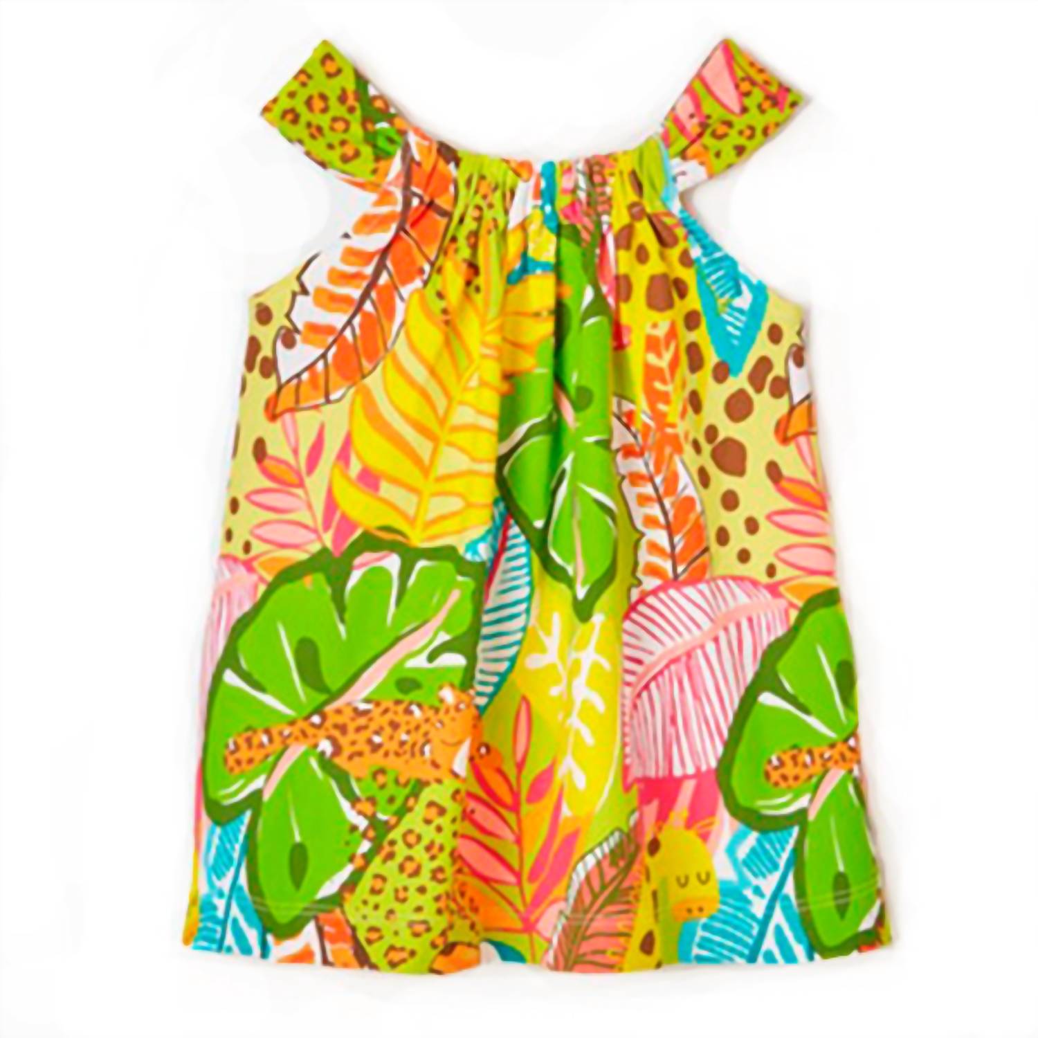 Mayoral - Bright Colored Leaves Printed Dress