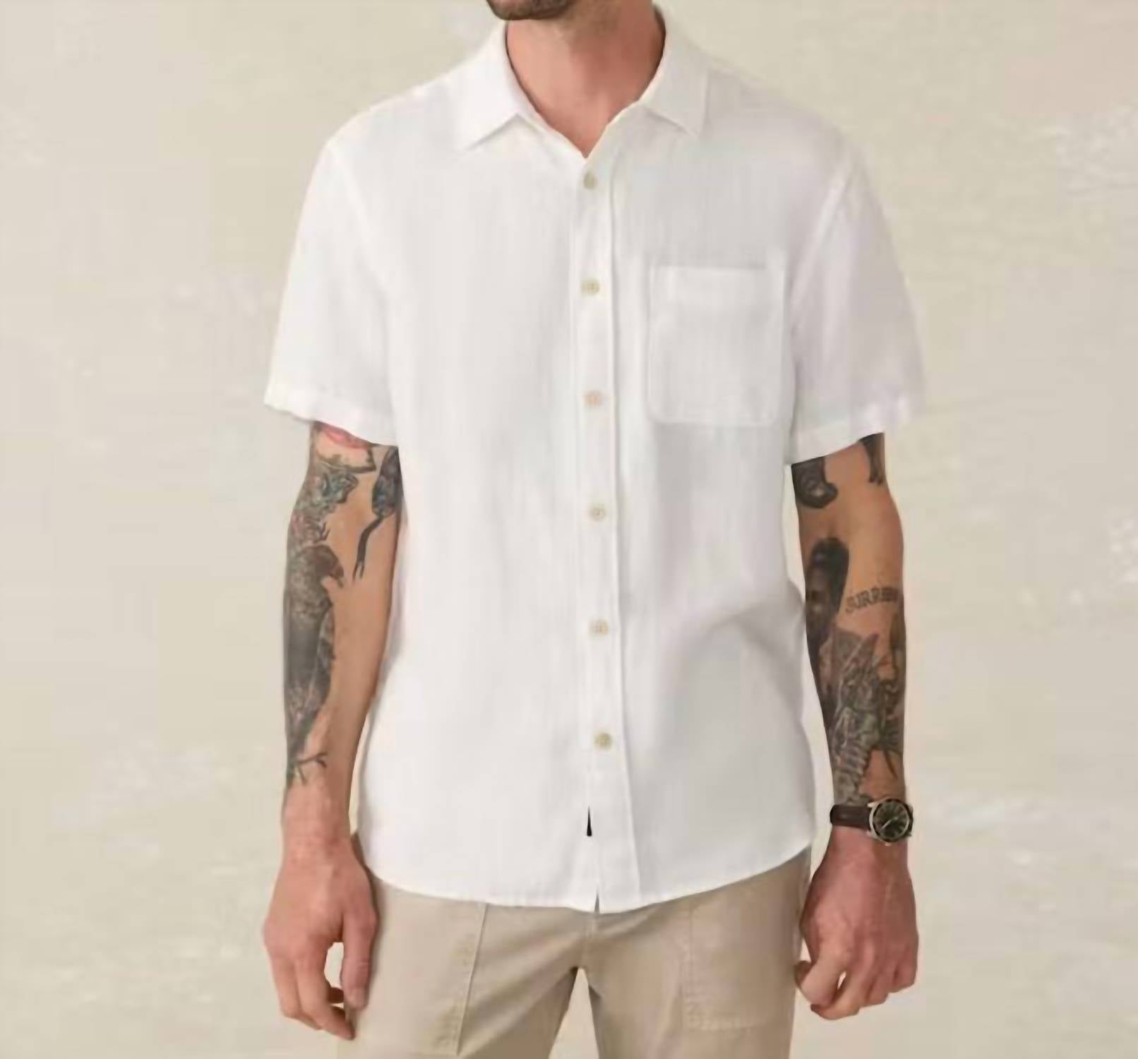 Faherty - Short-sleeve Palma Linen Shirt