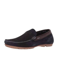 Ara Men's Merrick Moccasin Shoe in navy - men's loafer