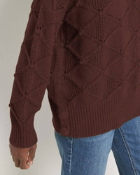 Seventy Eight and Sunny Countryside Long Sleeve Sweater in espresso - women's sweater - view 4