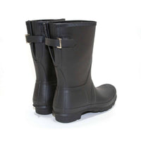 HUNTER Women's Original Back Adjustable Short Boots in black - women's shoe - detail view