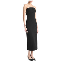 Vince - Side Pleat Strapless Dress