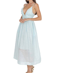 Akalia - Adeli V Neck Midi Dress