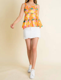 THML Flower Swing Tank Top in orange - women's tank top - view 5