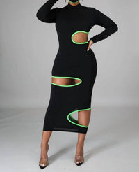 Good Time Usa - Take A Peek Cut Out Midi Dress