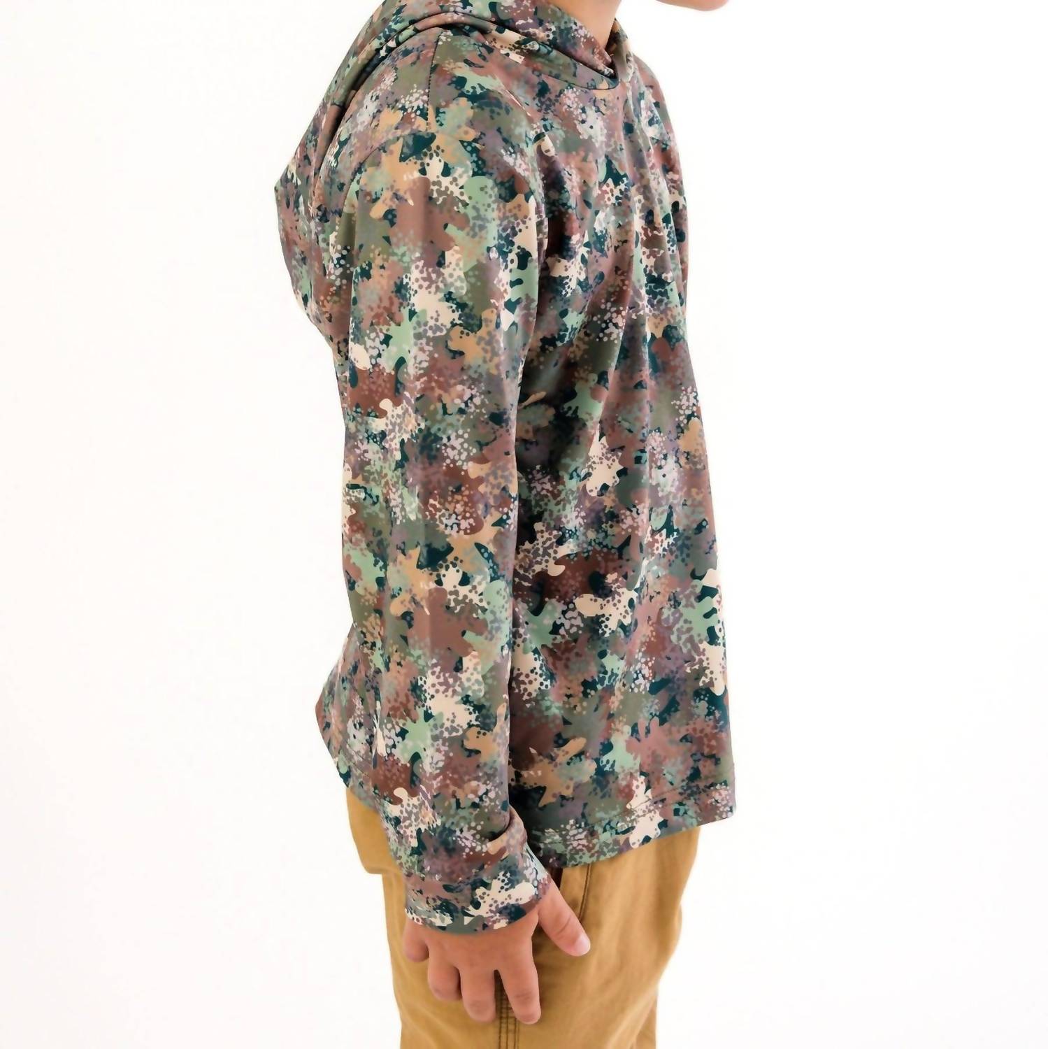 Rufflebutts - Boys' Long-sleeve Little Deer Lodge Performance Hooded Shirt