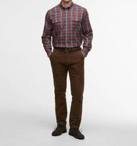 Barbour Saldon Thermo Weave Checked Shirt in fired brick - men's shirt - view 4