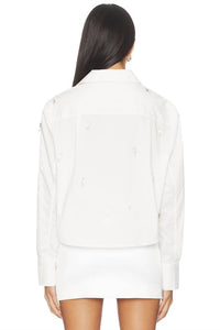 Jonathan Simkhai - Renata Embellished Cropped Button Down Shirt