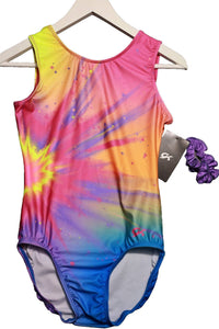 GK Elite Women's Choice Of Champions Gymnastics Cl Elite Leotard With Scrunnci in pink blue - women's swimwear