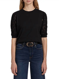 Frame - Frankie Lace Sleeve Tee