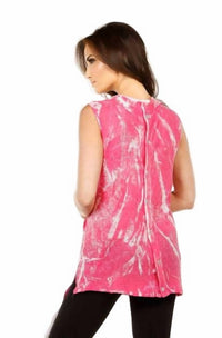 Bleach Linen Buttoned-Back Long Vest