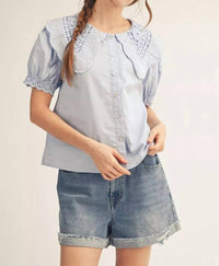 Jodifl - Women's Vintage Darling Lace Collar Top