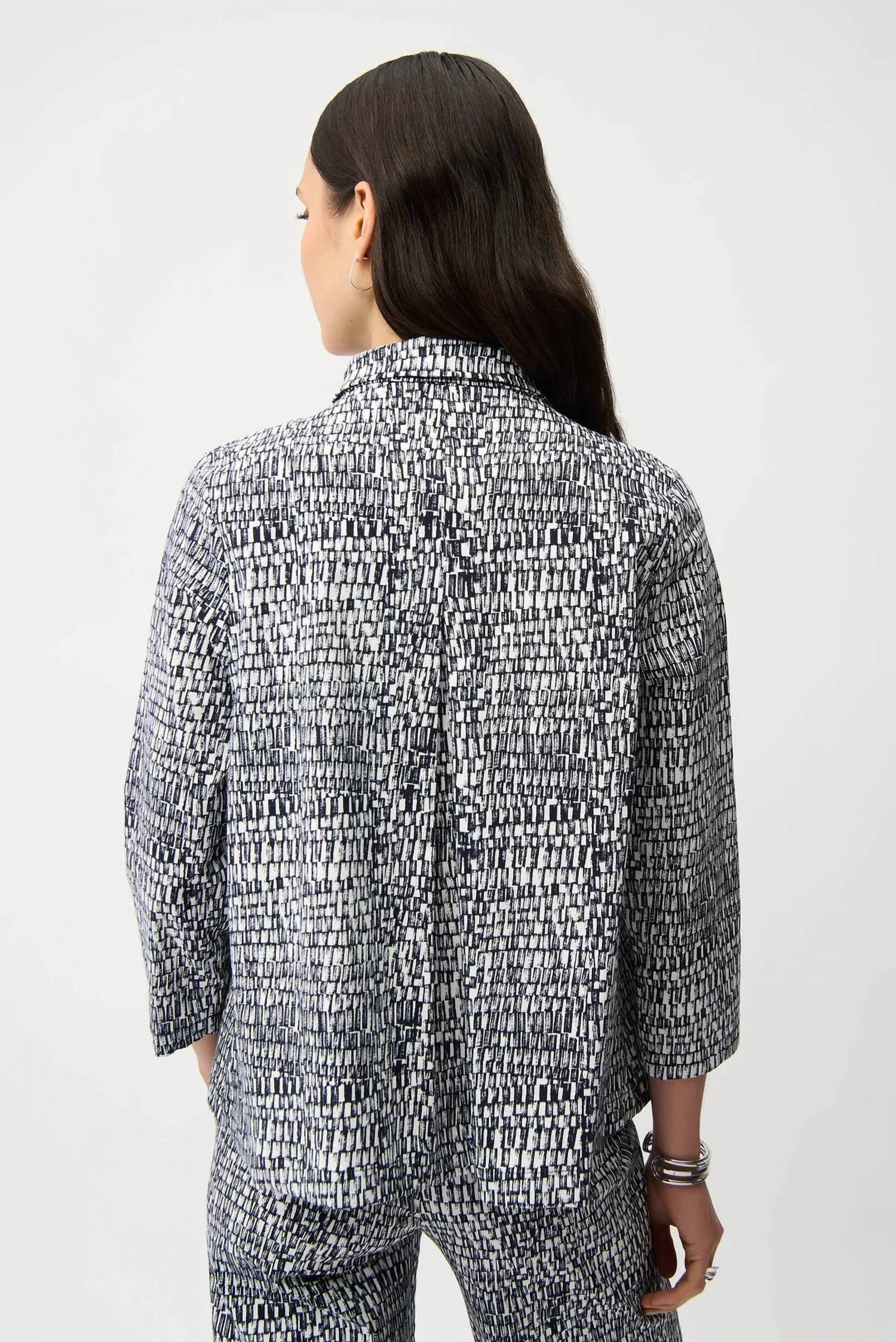 Joseph Ribkoff - Abstract 3/4 Sleeve Trapeze Jacket
