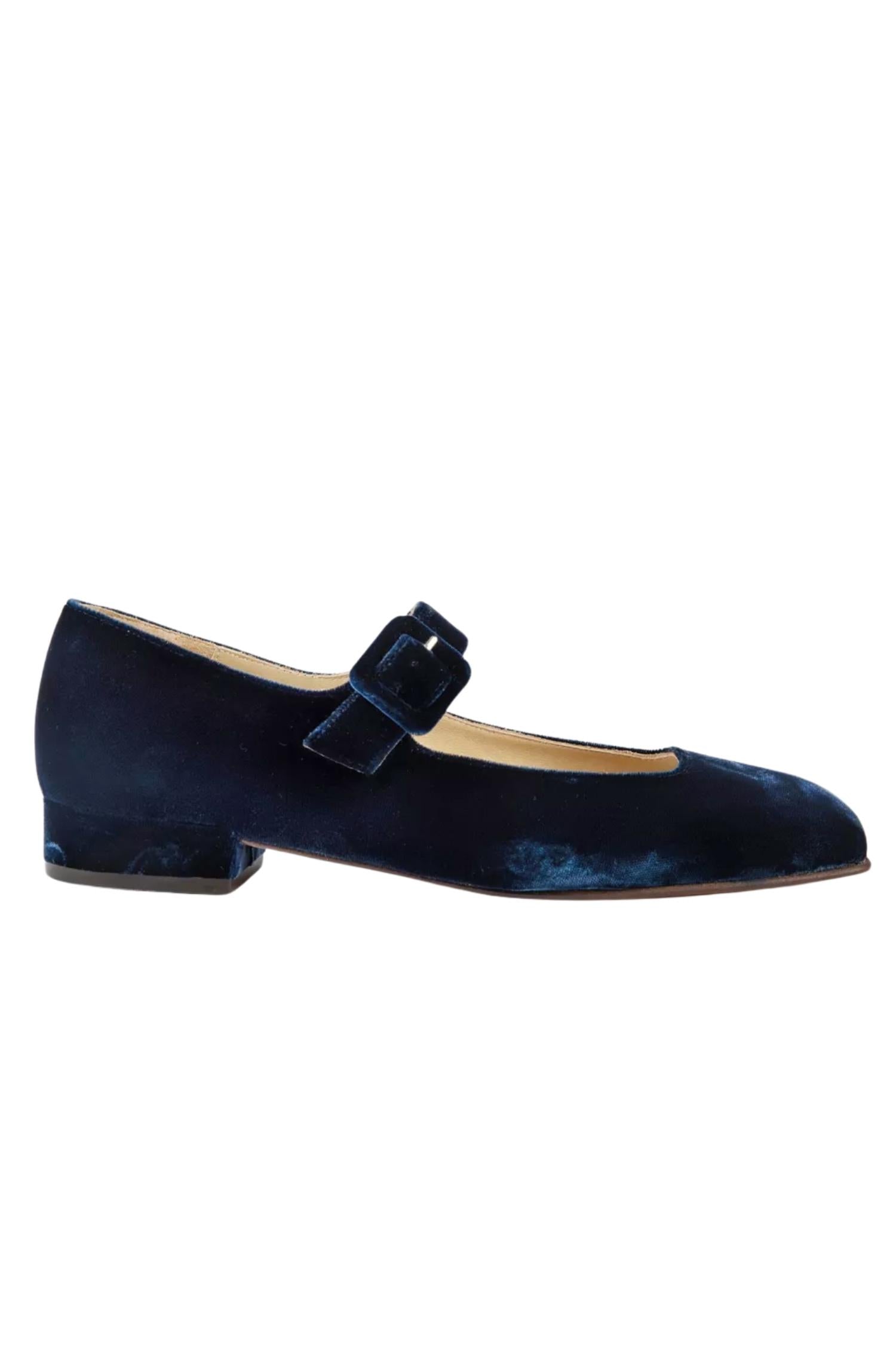 Penelope Chilvers - Women's Low Mary Jane Velvet Shoe