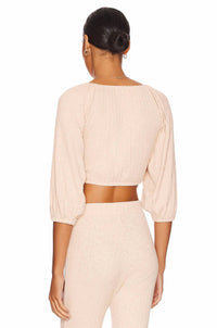 Pq Swim - Jemma Twist Front Crop Top And Flared Pants Set
