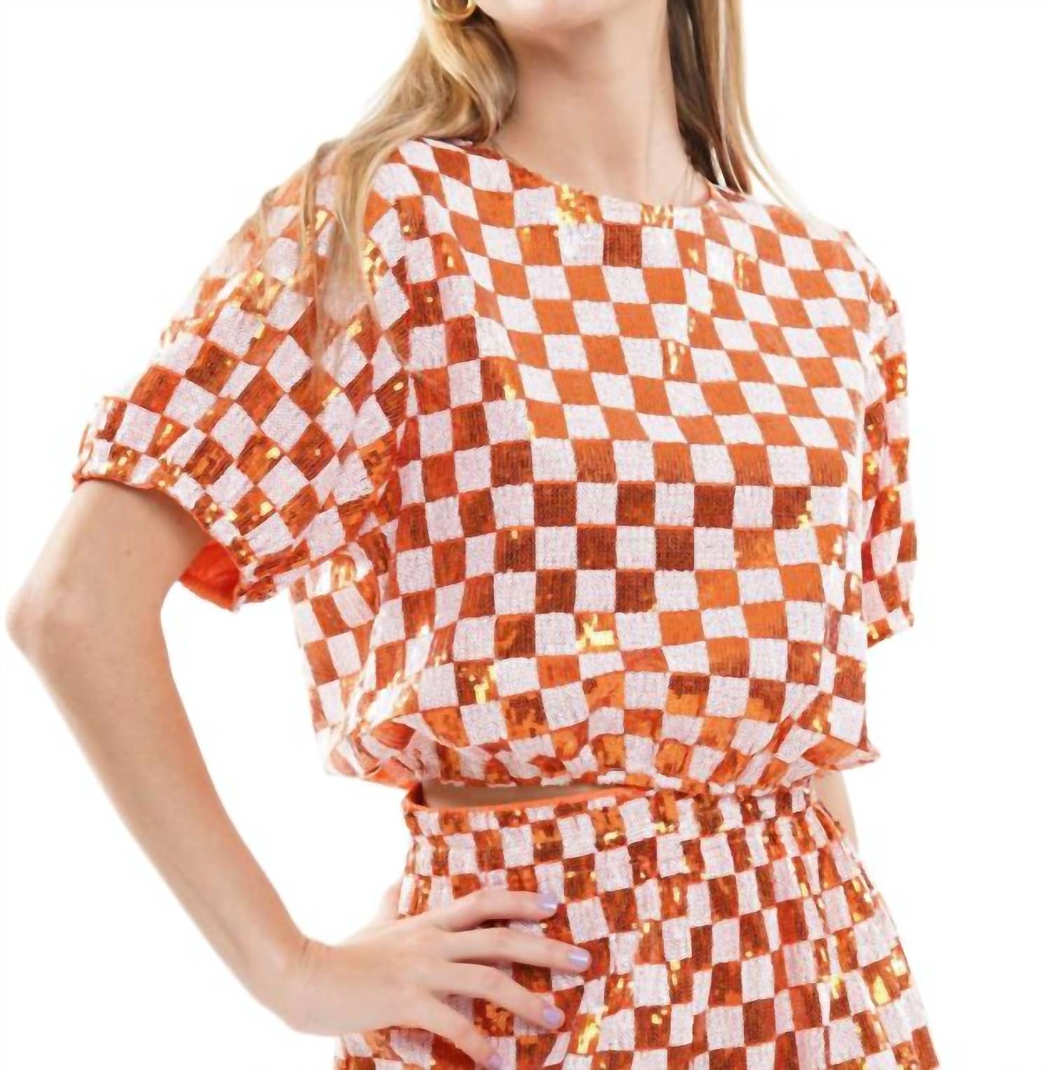 Moshita - Checkmate Sparkle Gameday Top