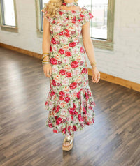 Sofie The Label - Pamela Floral Ruffle Midi Dress