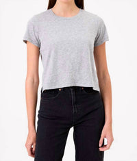 GOLDIE Cropped Boy Tee in gray heather - women's t-shirt