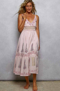 Pol - Smocked Waistband Floral Midi Dress