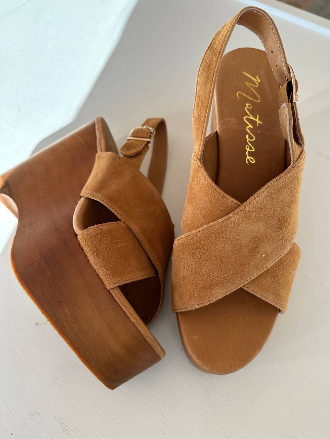 Matisse Women's Fox Wood Bottom Platform Wedges in tan - women's shoe - view 5