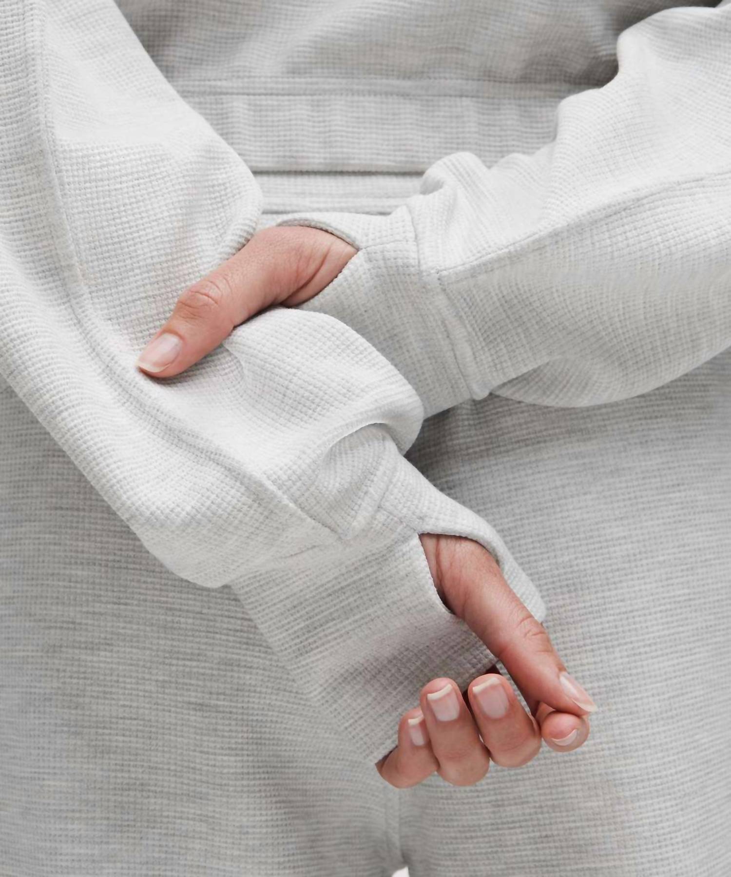 Lululemon - Scuba Cropped 1/2 Zip Funnel Neck Waffle Sweater