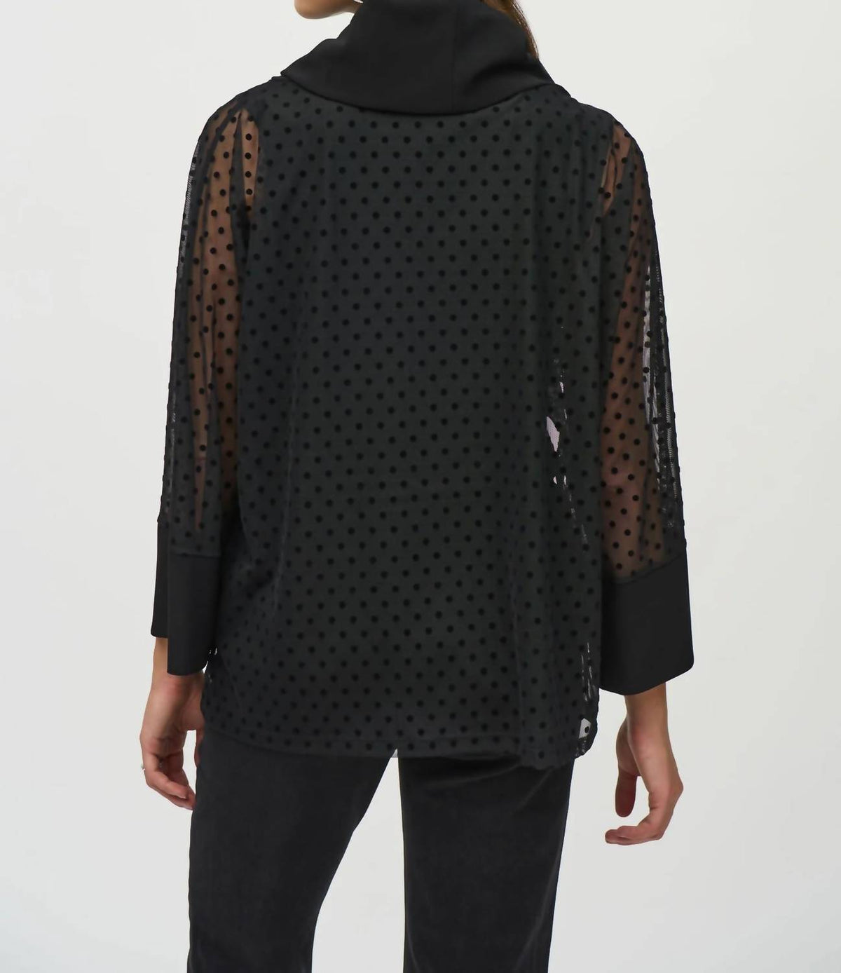 Joseph Ribkoff - Dot Mesh Silky Knit Layered Tunic Top