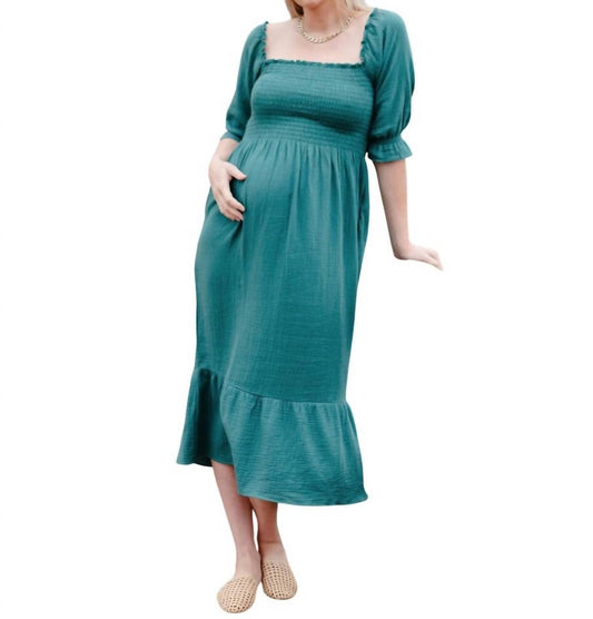 Liv Maternity - Smocked Muslin Dress