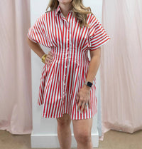 Karlie - Stripe America Shirt Mini Dress