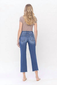 VERVET BY FLYING MONKEY Marissa High Rise Cropped Straight Jeans - Plus in enchangtingly - women's jeans - view 4