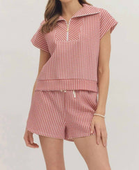 Entro - Caroline Check Shorts