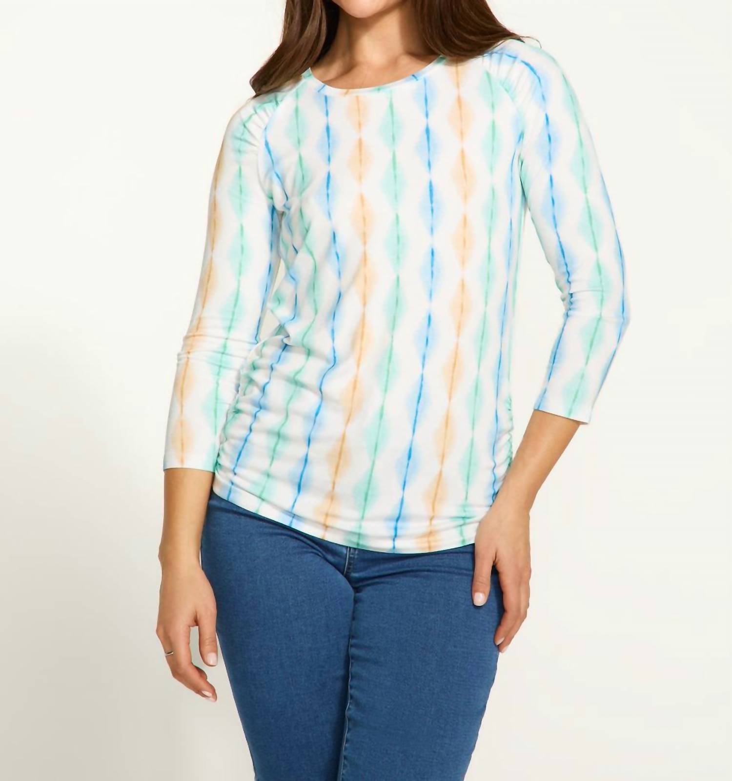 Fdj - 3/4 Sleeve Scoop Neck Top