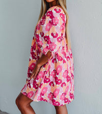 Hayden LA Puff Petal Floral Dress in pink - women's dress - alternate view