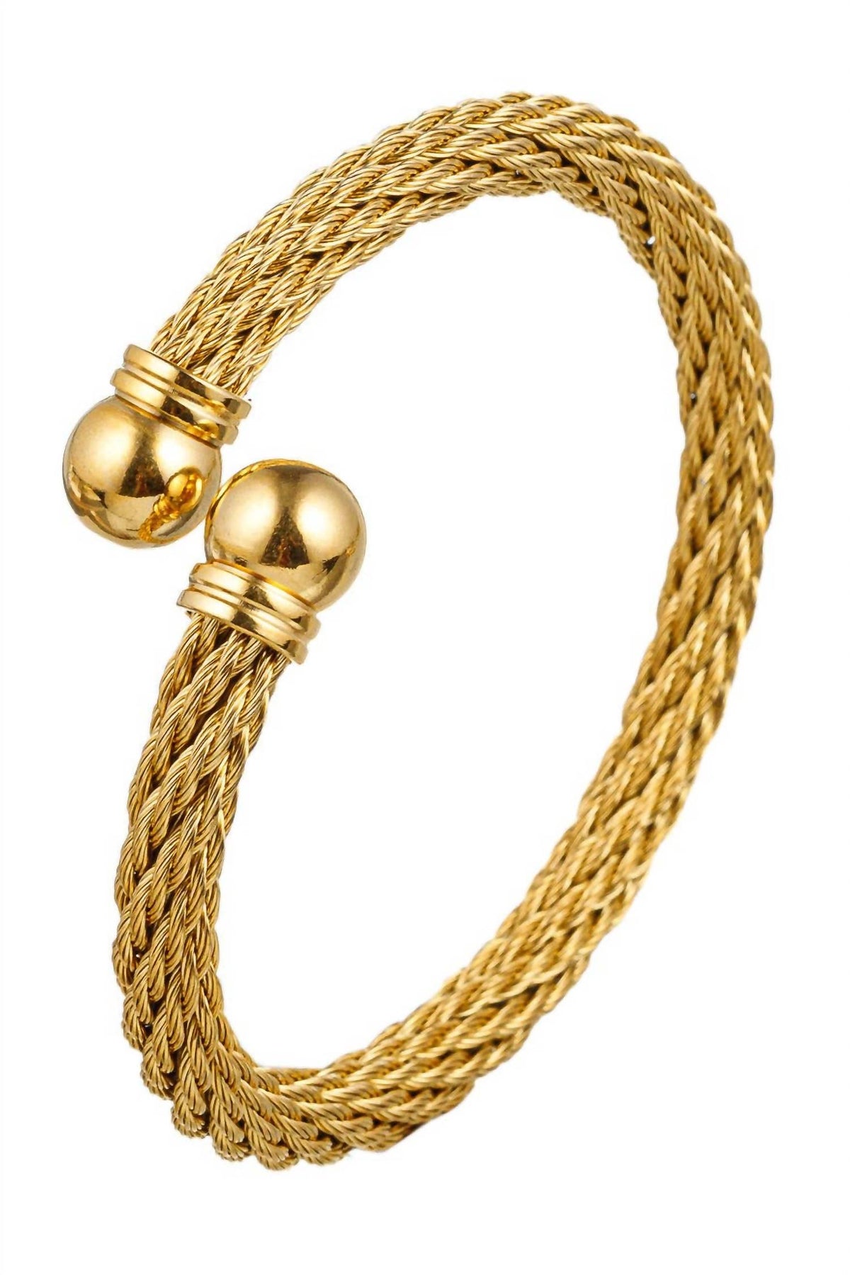 Eye Candy Los Angeles - Cody Titanium Cable Wire Cuff Bracelet A Tingh