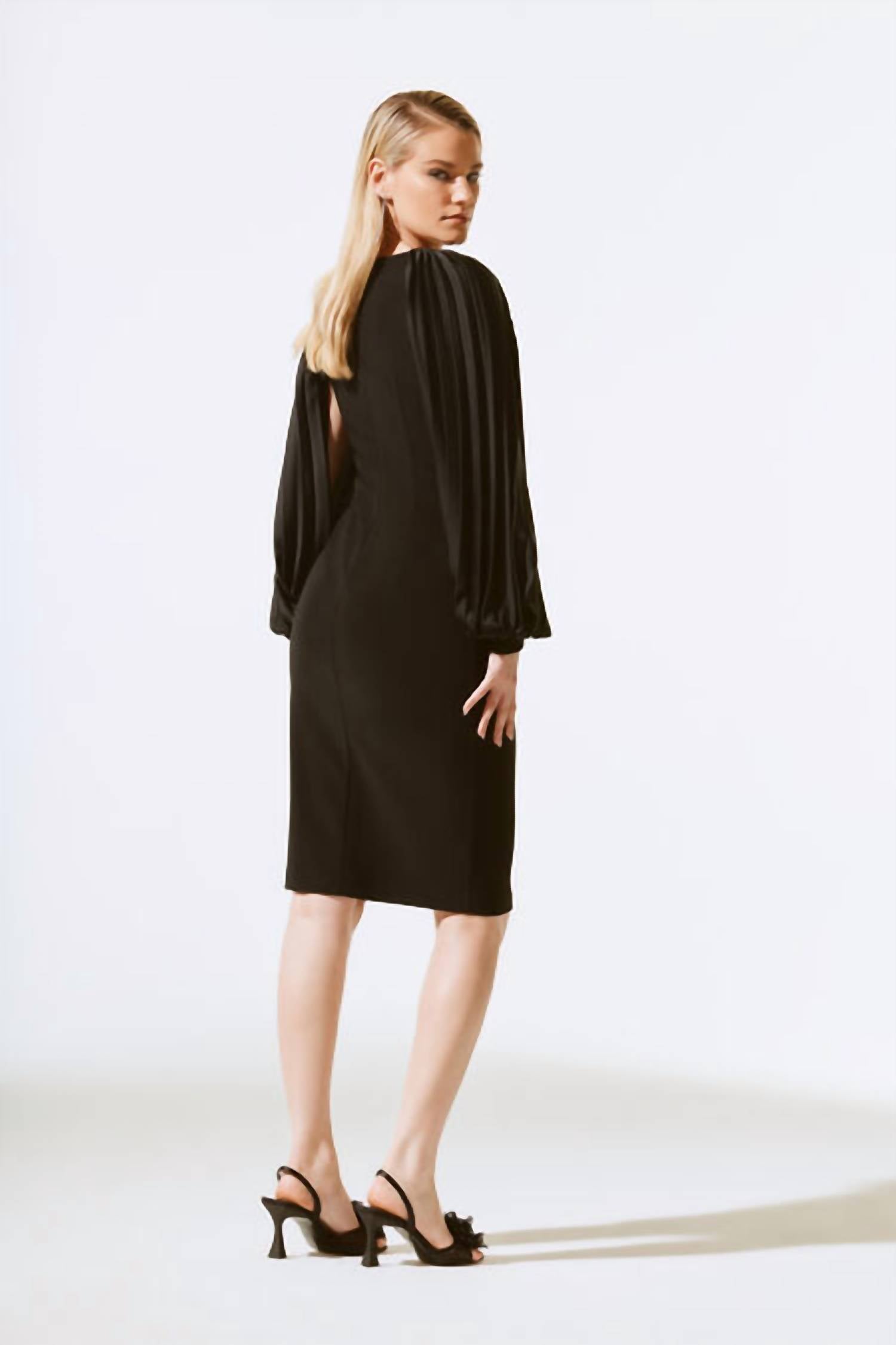 Joseph Ribkoff - Pleated Balloon Sleeve dress