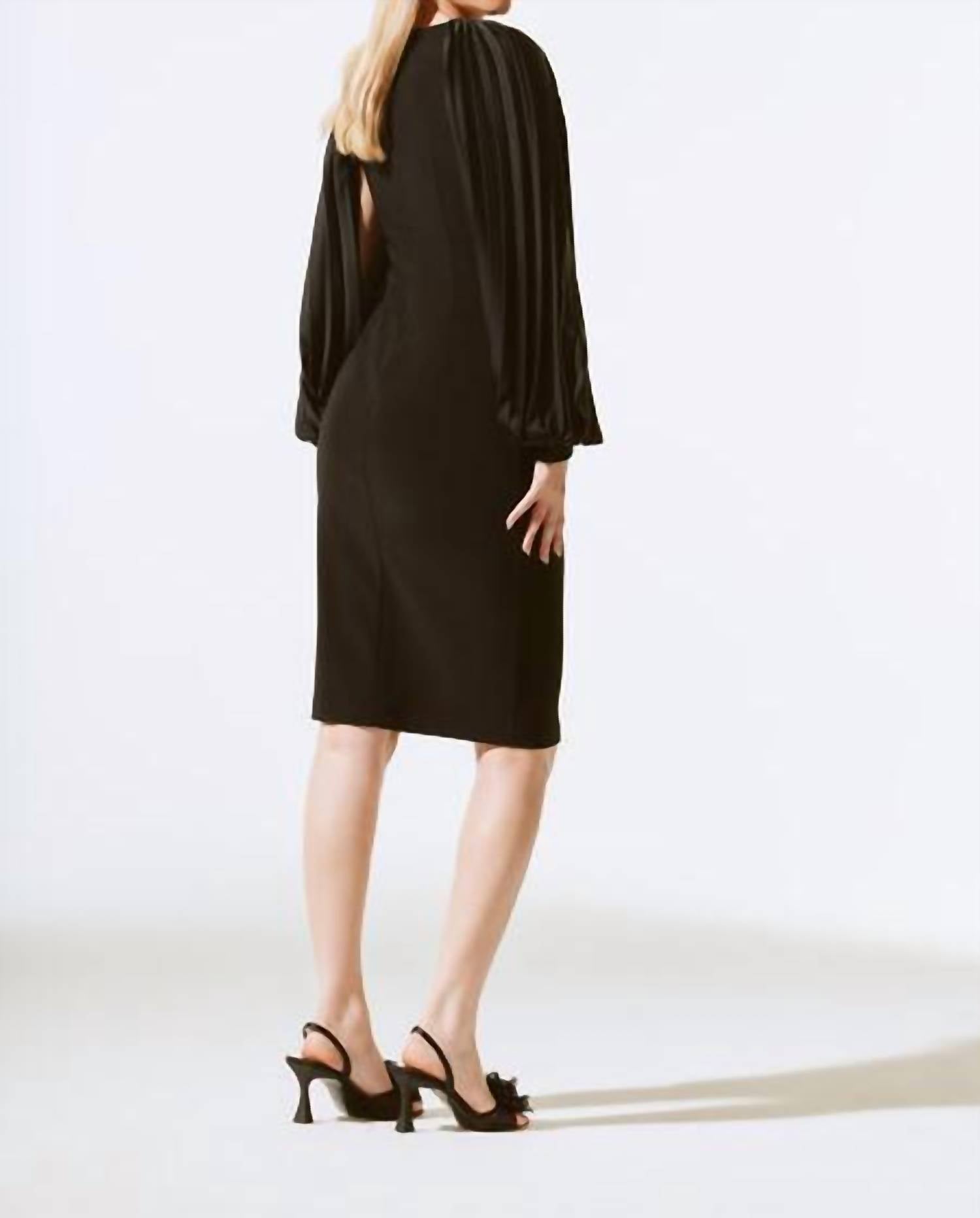 Joseph Ribkoff - Pleated Balloon Sleeve dress