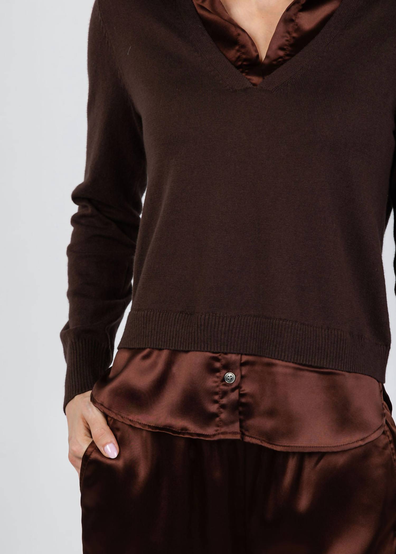 J. Society - Lyla Two Fer Pullover Sweater