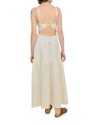 Peony Tie Back Midi Dress in gardenia - women's dress - view 4