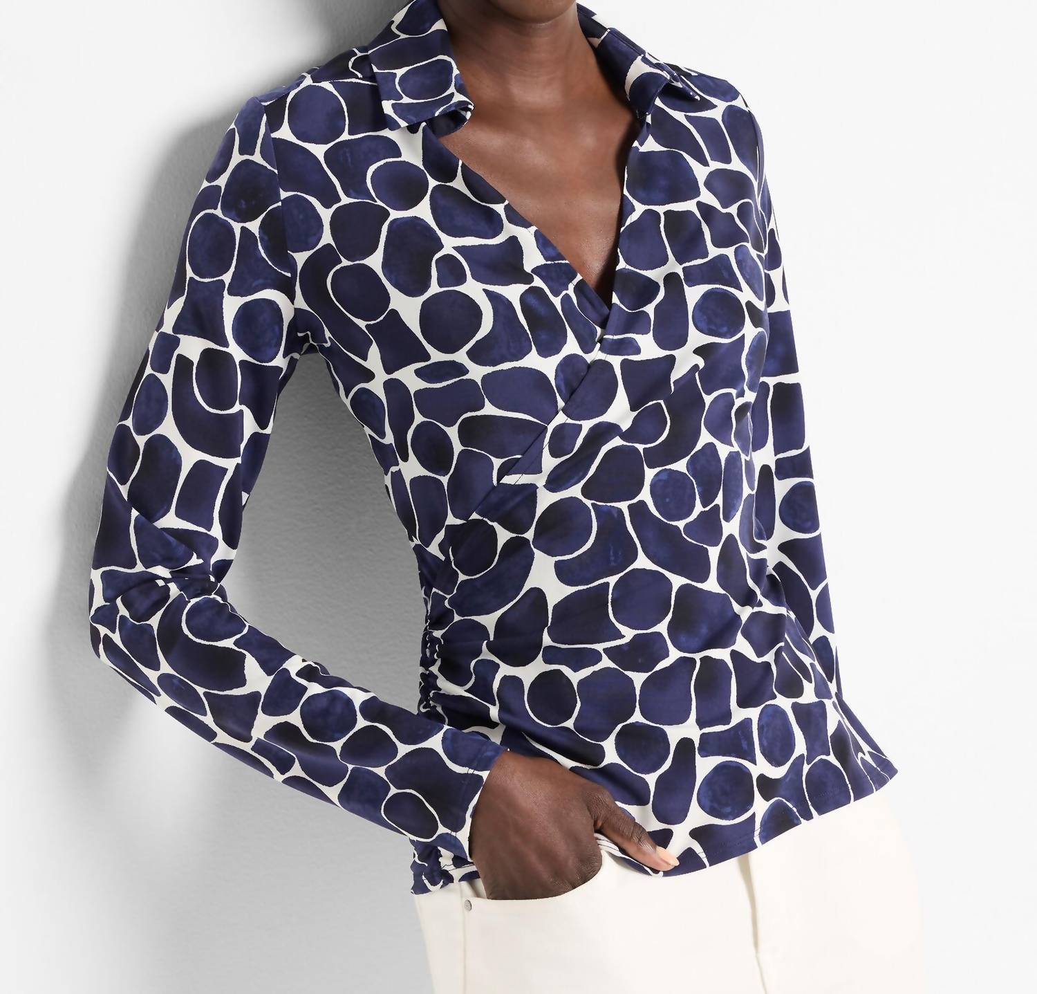 Nic + Zoe - Geo Pebble Knit Wrap Top