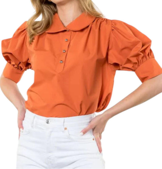 Thml - Collar Puff Sleeve Top