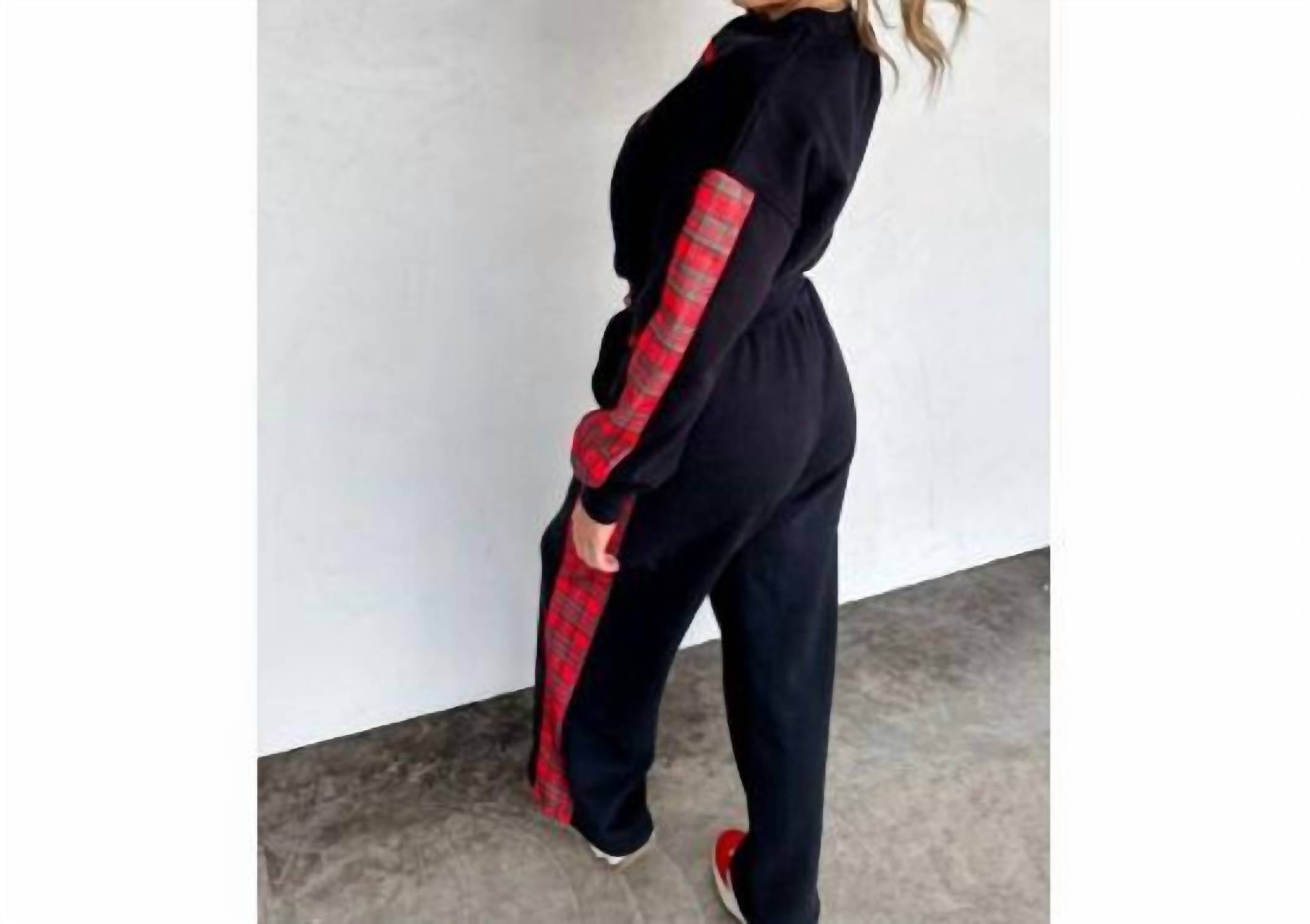 Blakely - Merry Plaid Sweatsuit Set