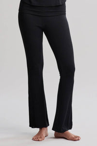 Barefoot Dreams - Rib Fold Over Flare-leg Pants